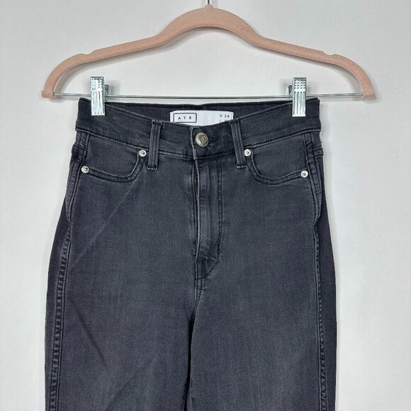 AYR The Riser Jet Black Skinny Jeans 24 x 26 #7948 - Picture 3 of 12